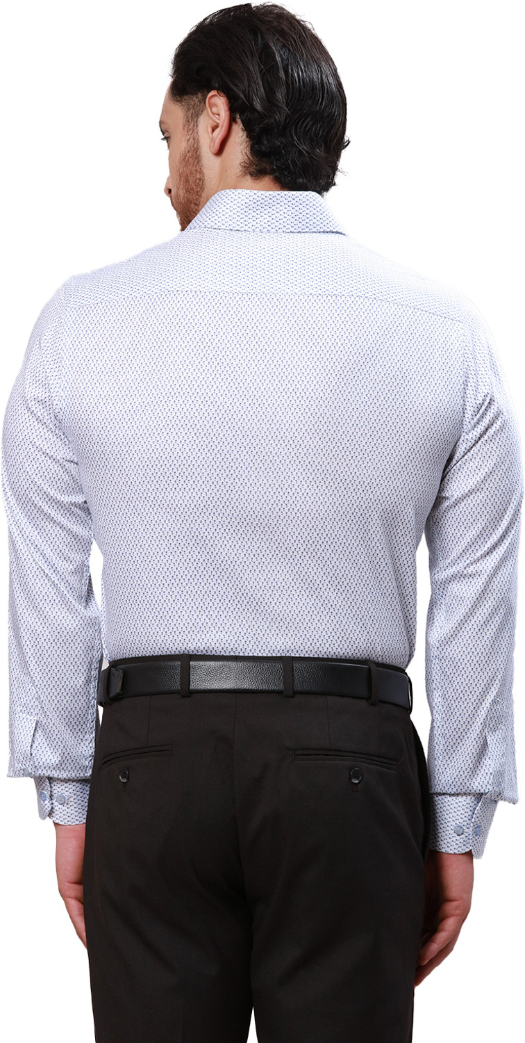 Image of Raymond Men Slim Fit Self Design Formal Shirt
