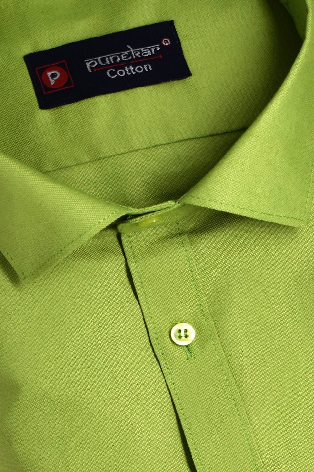 Image of Punekar Cotton Men Regular Fit Solid Casual Shirt