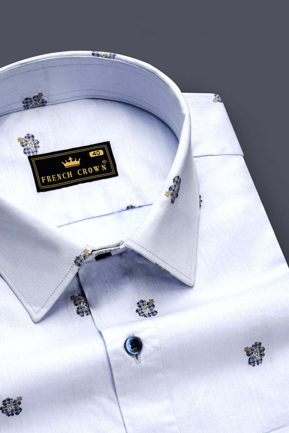 Image of french crown Men Regular Fit Self Design Casual Shirt