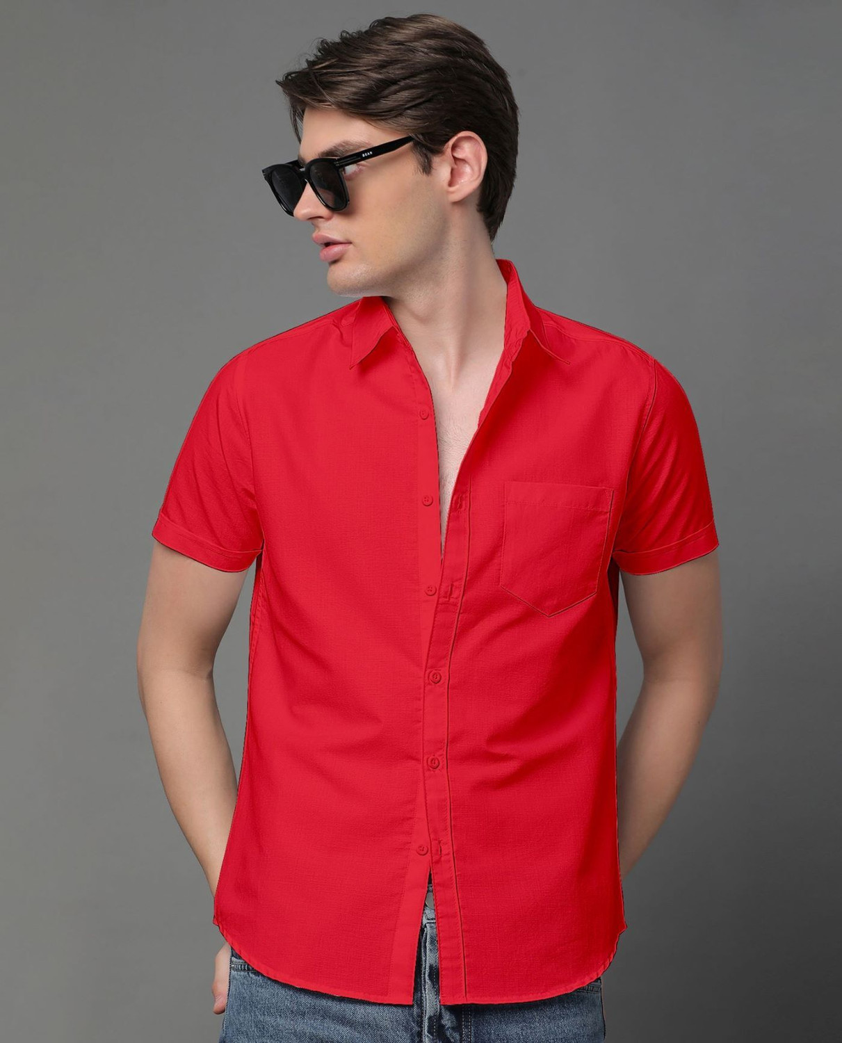 Tyzlo Men Regular Fit Solid Spread Collar Casual Shirt - Image 1