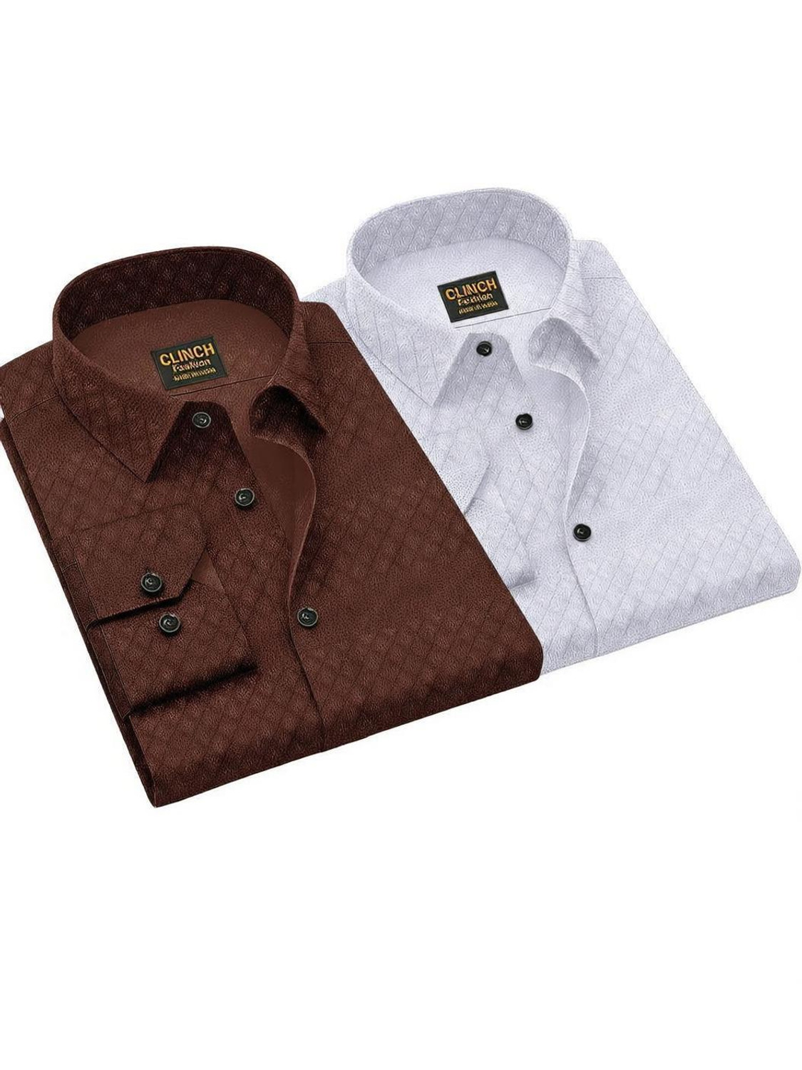 Clinch Fashion Men Regular Fit Spread Collar Shirt - Image 1
