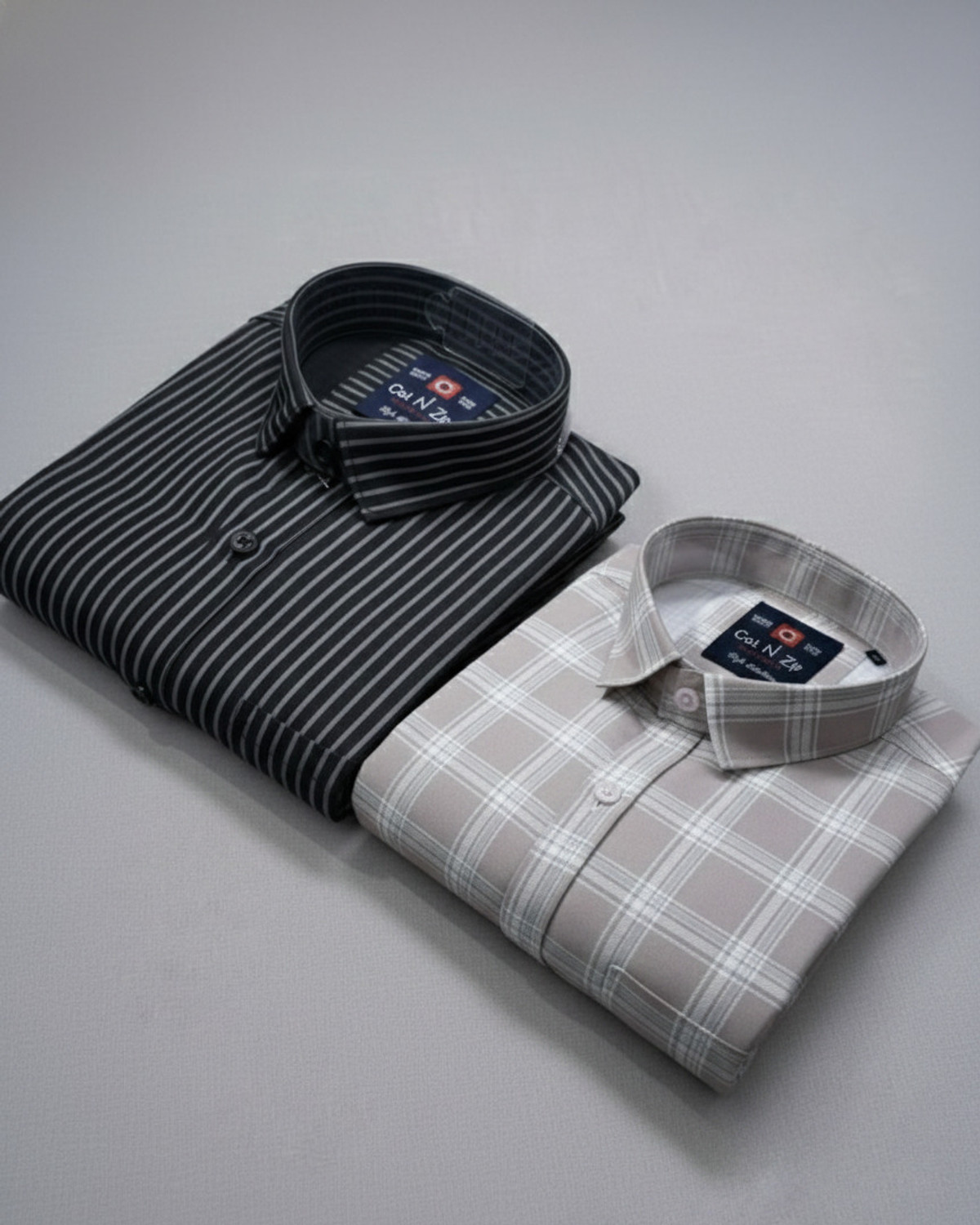 Image of PROBIZ Men Regular Fit Striped Spread Collar Casual Shirt