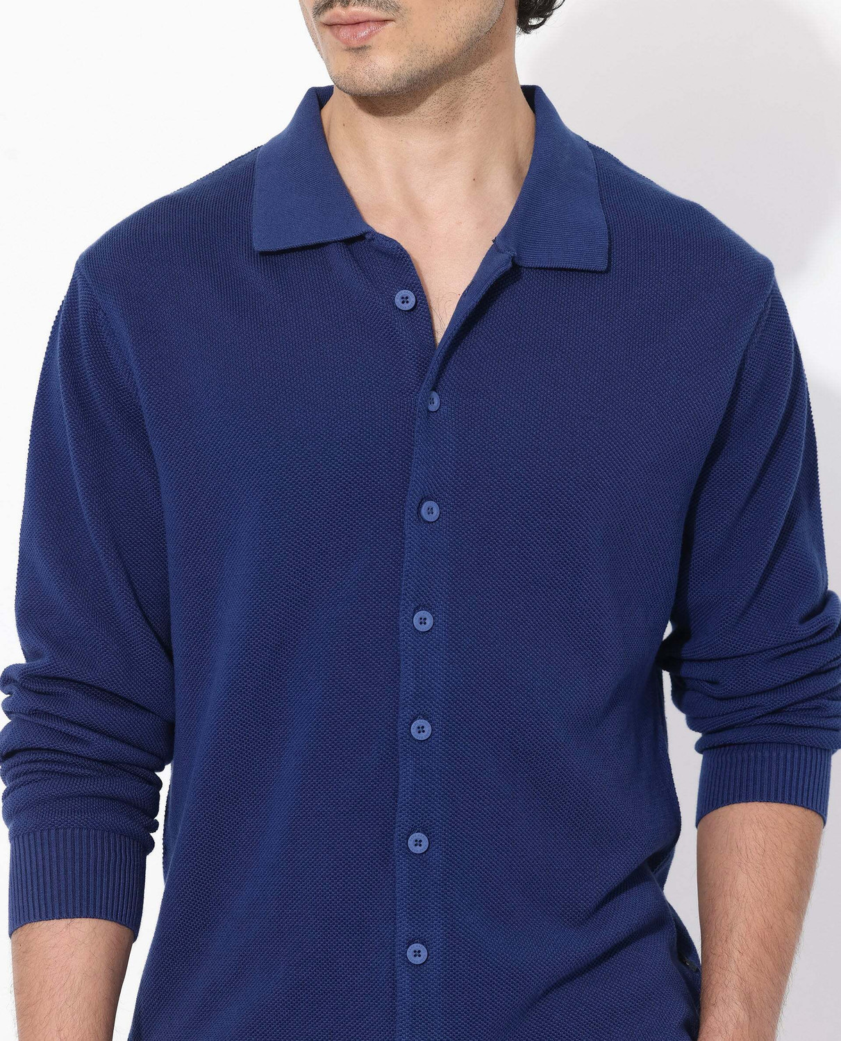 Image of RARE RABBIT Men Regular Fit Solid Casual Shirt