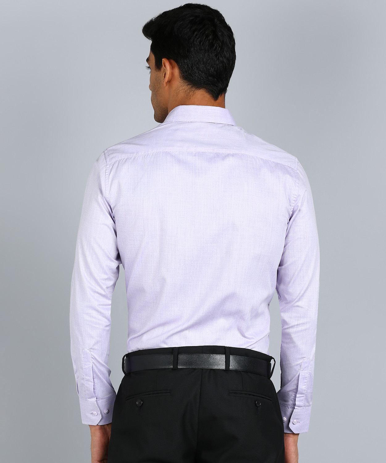 Image of SAM & JACK Men Regular Fit Self Design Spread Collar Formal Shirt