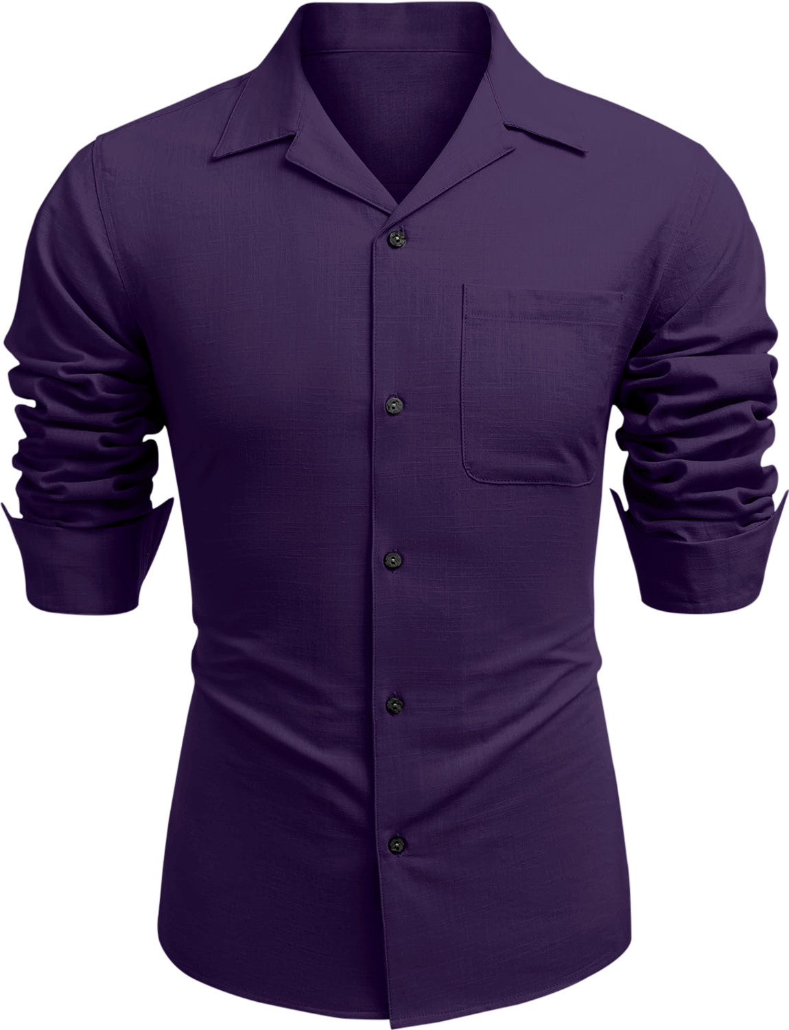 Image of bellstone Men Regular Fit Solid Spread Collar Casual Shirt