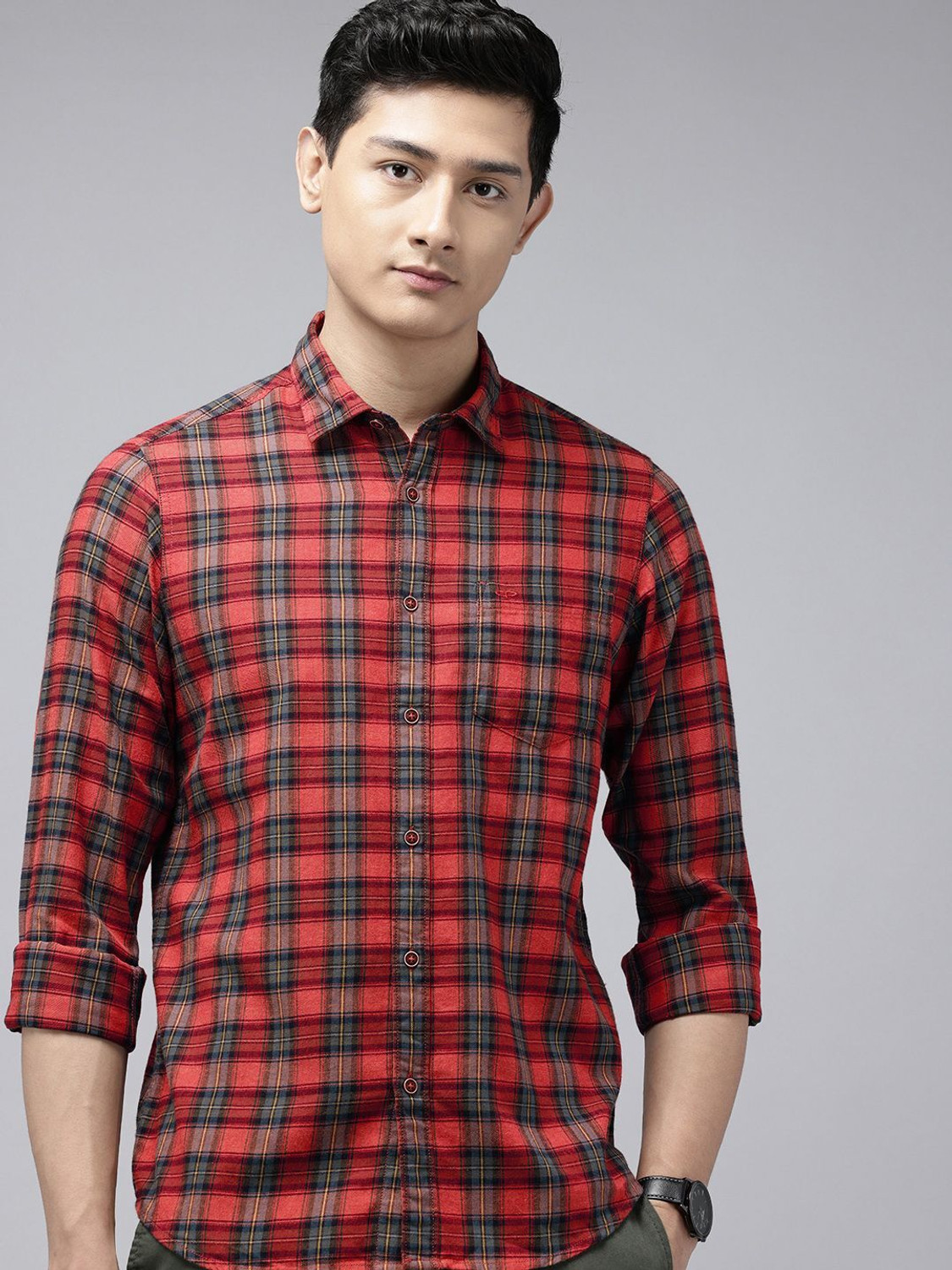 Image of CAMPUS SUTRA Men Regular Fit Printed Spread Collar Casual Shirt