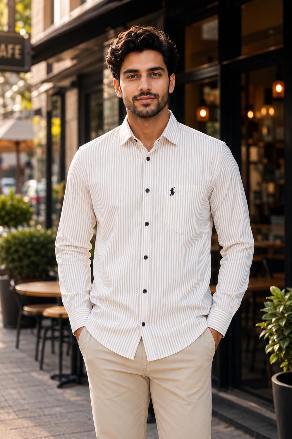 Image of Advance18 Men Slim Fit Solid Casual Shirt