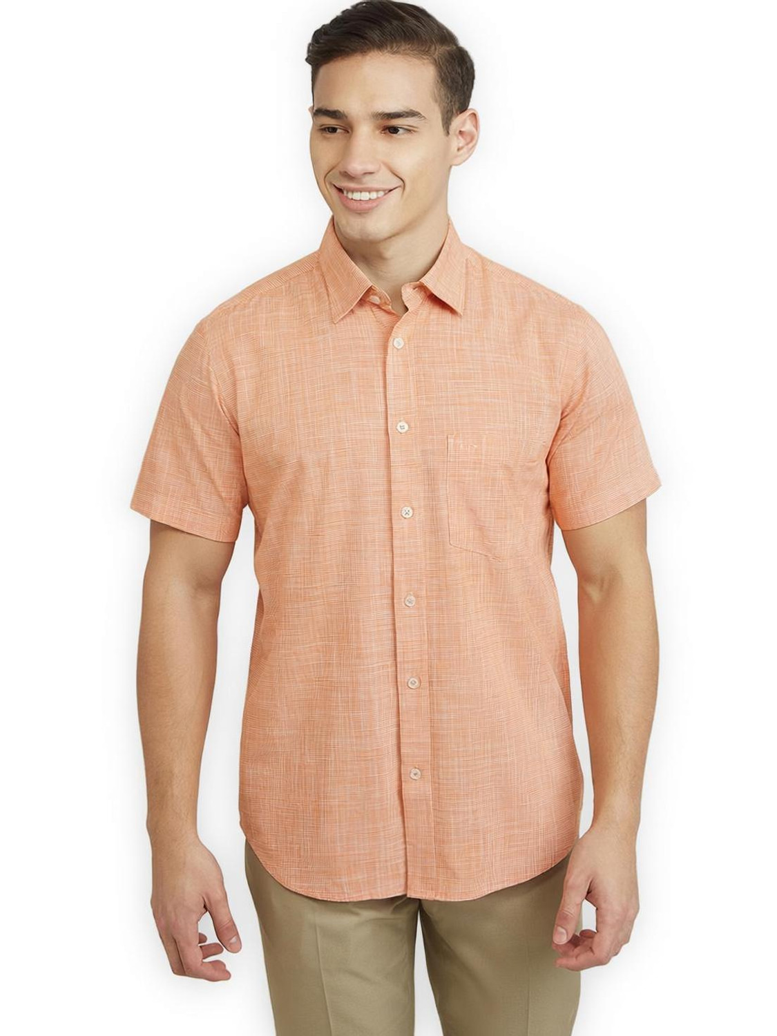 Image of THOMAS SCOTT Men Regular Fit Checkered Spread Collar Casual Shirt