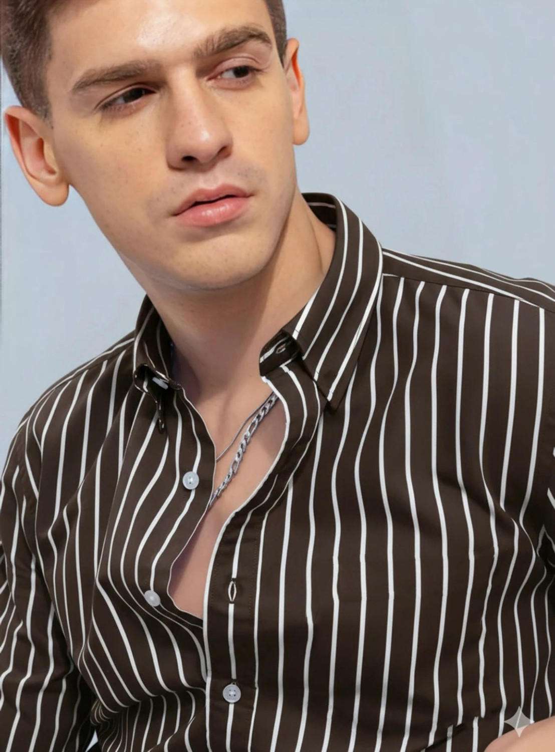 Image of FUBAR Men Slim Fit Striped Casual Shirt