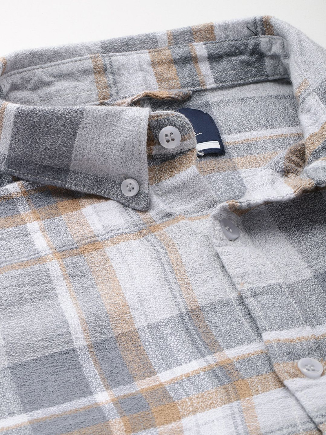 Image of Mast & Harbour Men Regular Fit Checkered Casual Shirt