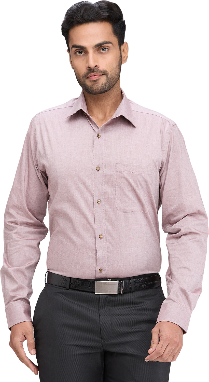Image of Raymond Men Slim Fit Solid Formal Shirt