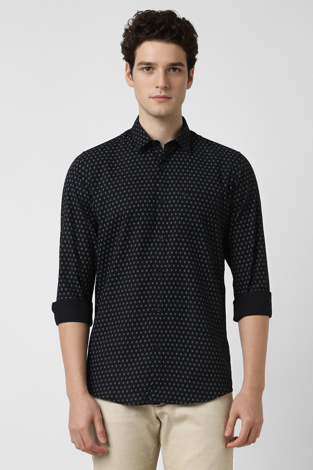 Image of PETER ENGLAND Men Slim Fit Printed Casual Shirt