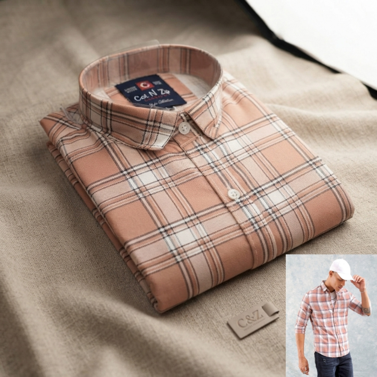 Image of Vellical Men Regular Fit Striped Spread Collar Casual Shirt