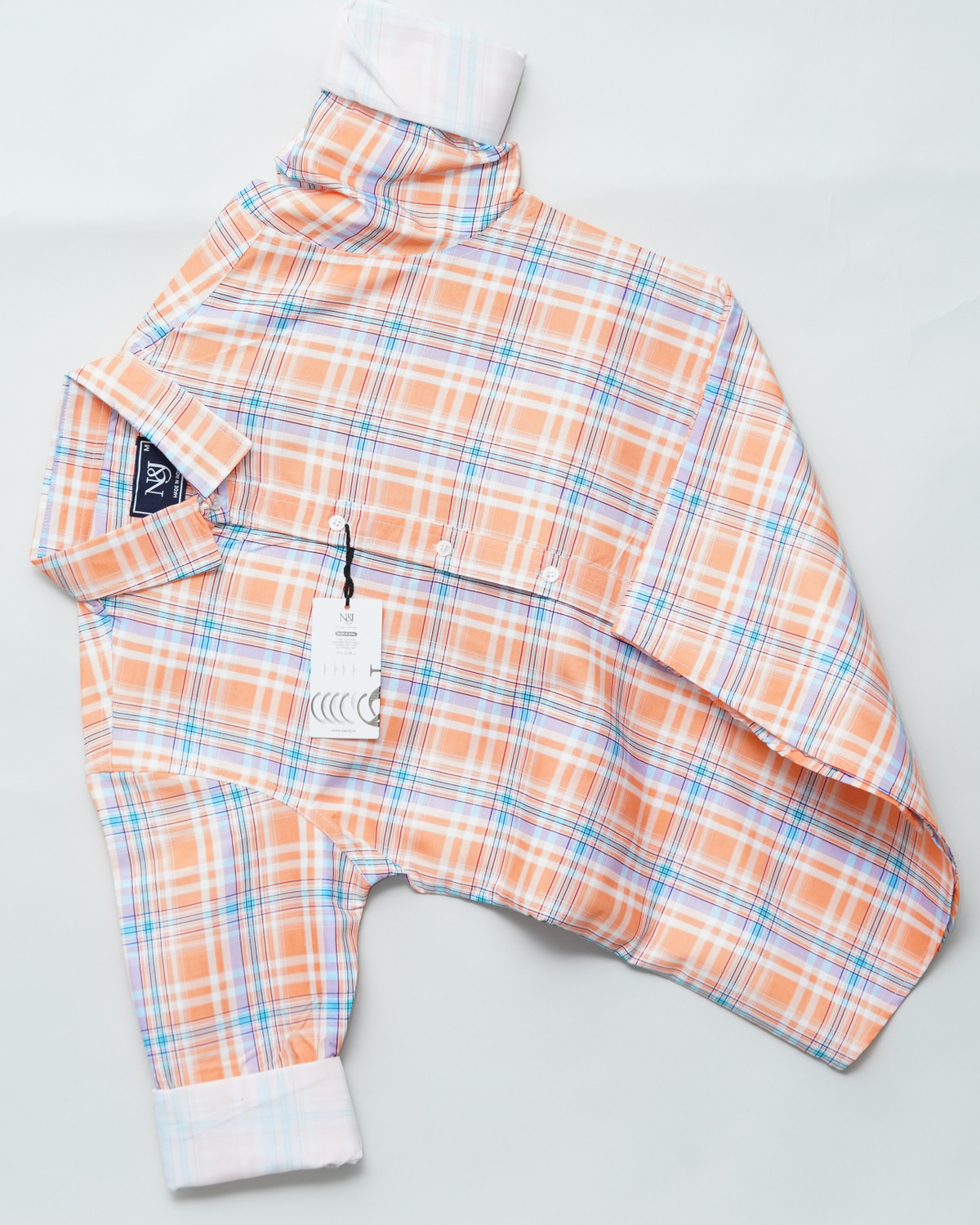 Image of N AND J Men Regular Fit Striped Spread Collar Casual Shirt