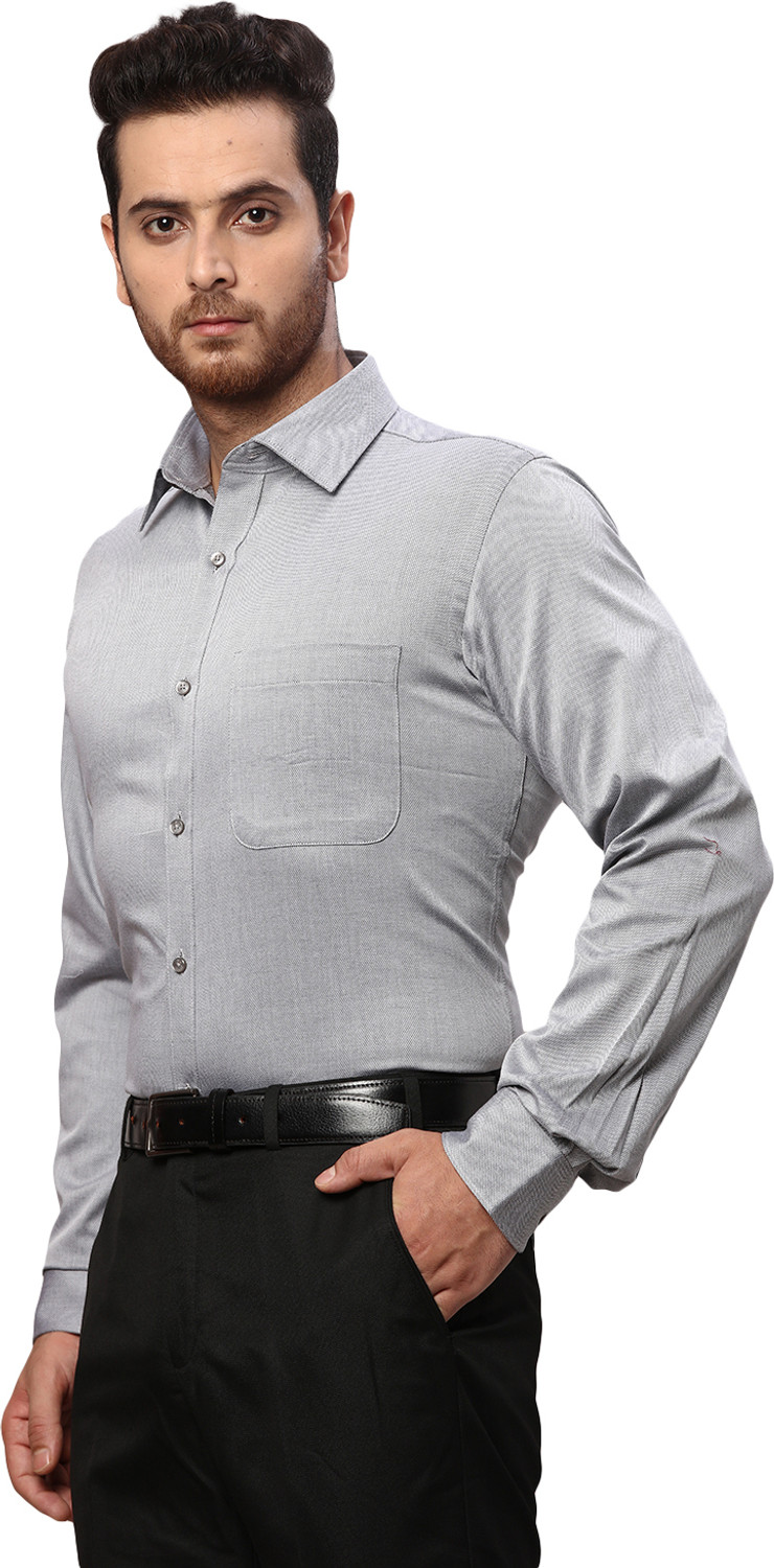 Image of Raymond Men Slim Fit Solid Formal Shirt