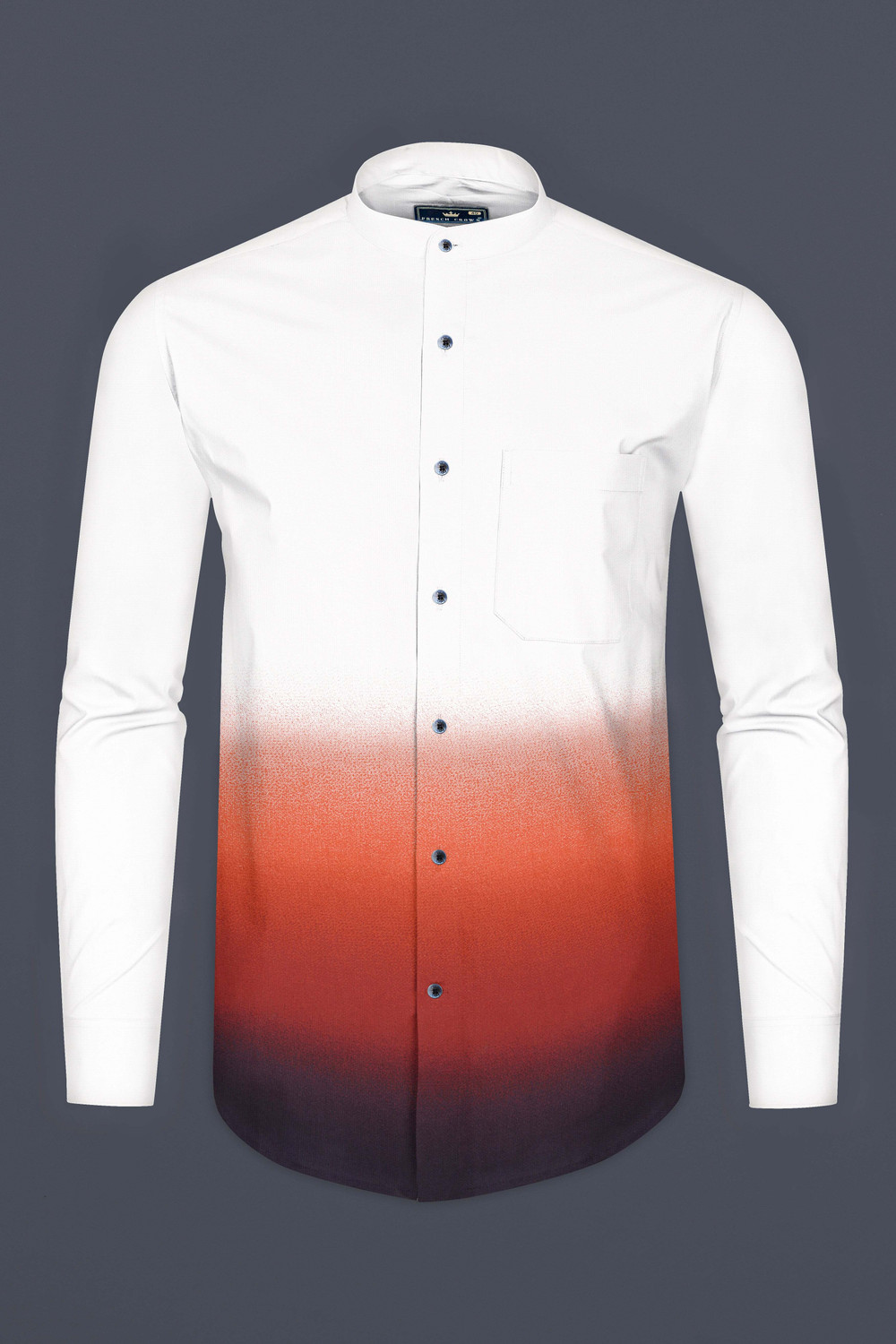 Image of Mast & Harbour Men Regular Fit Dyed /Ombre Spread Collar Casual Shirt