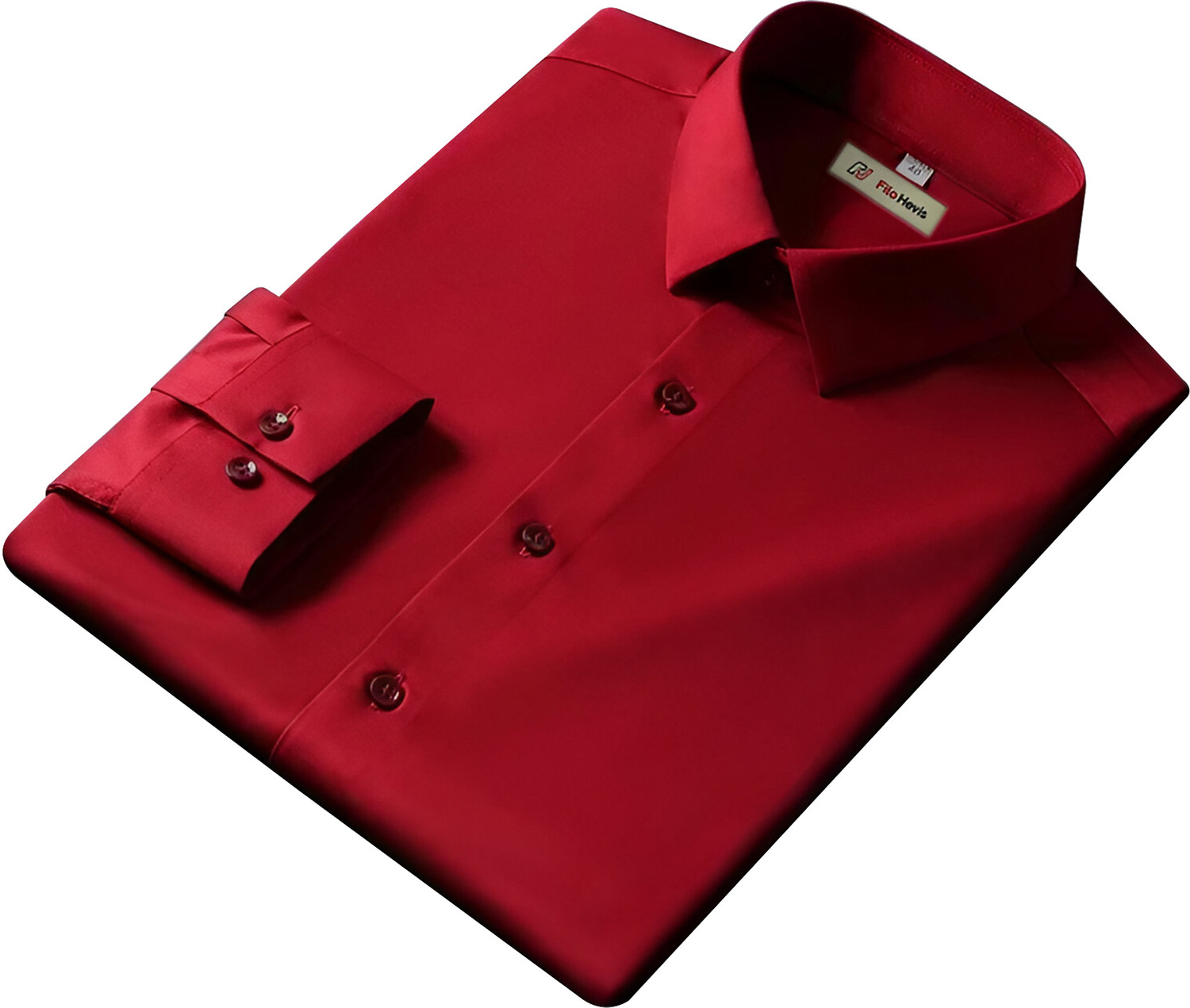 Image of Filohevis Men Regular Fit Solid Spread Collar Formal Shirt