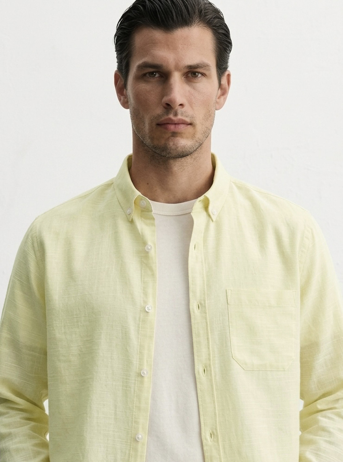 Image of mischief monkey Men Tailored Fit Striped Button Down Collar Casual Shirt