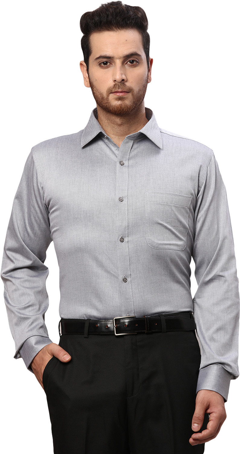Image of Raymond Men Slim Fit Solid Formal Shirt