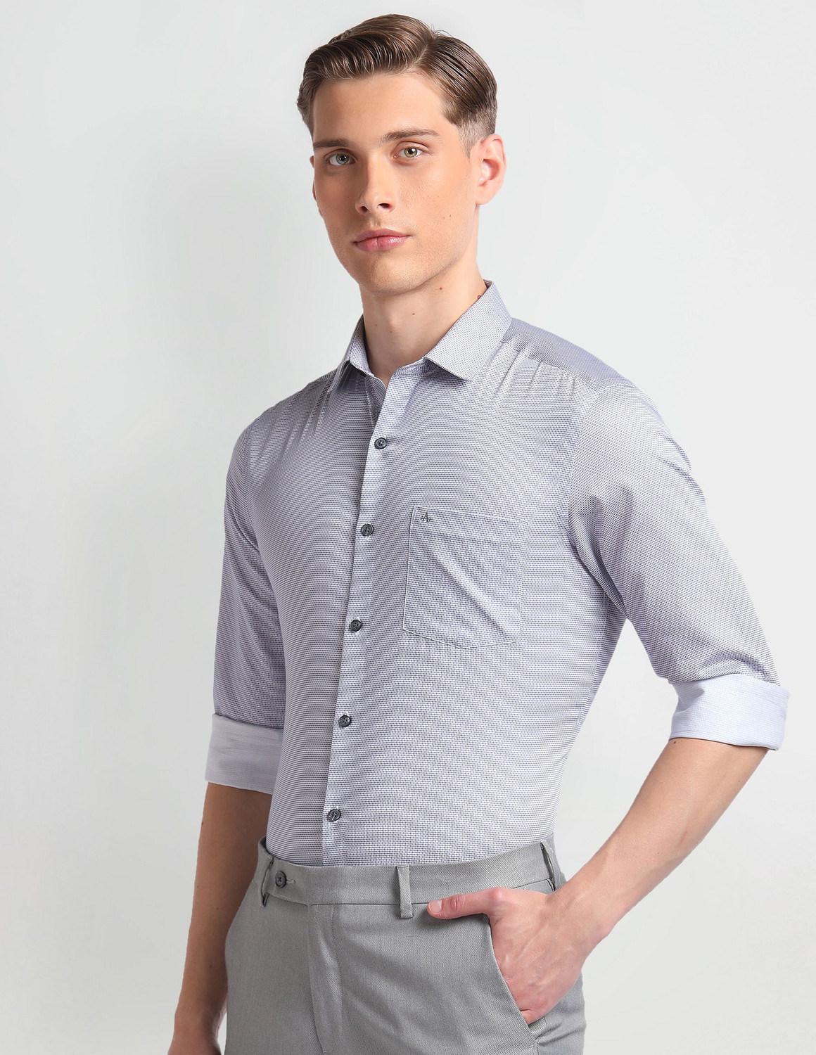 Image of ARROW Men Regular Fit Printed Spread Collar Casual Shirt