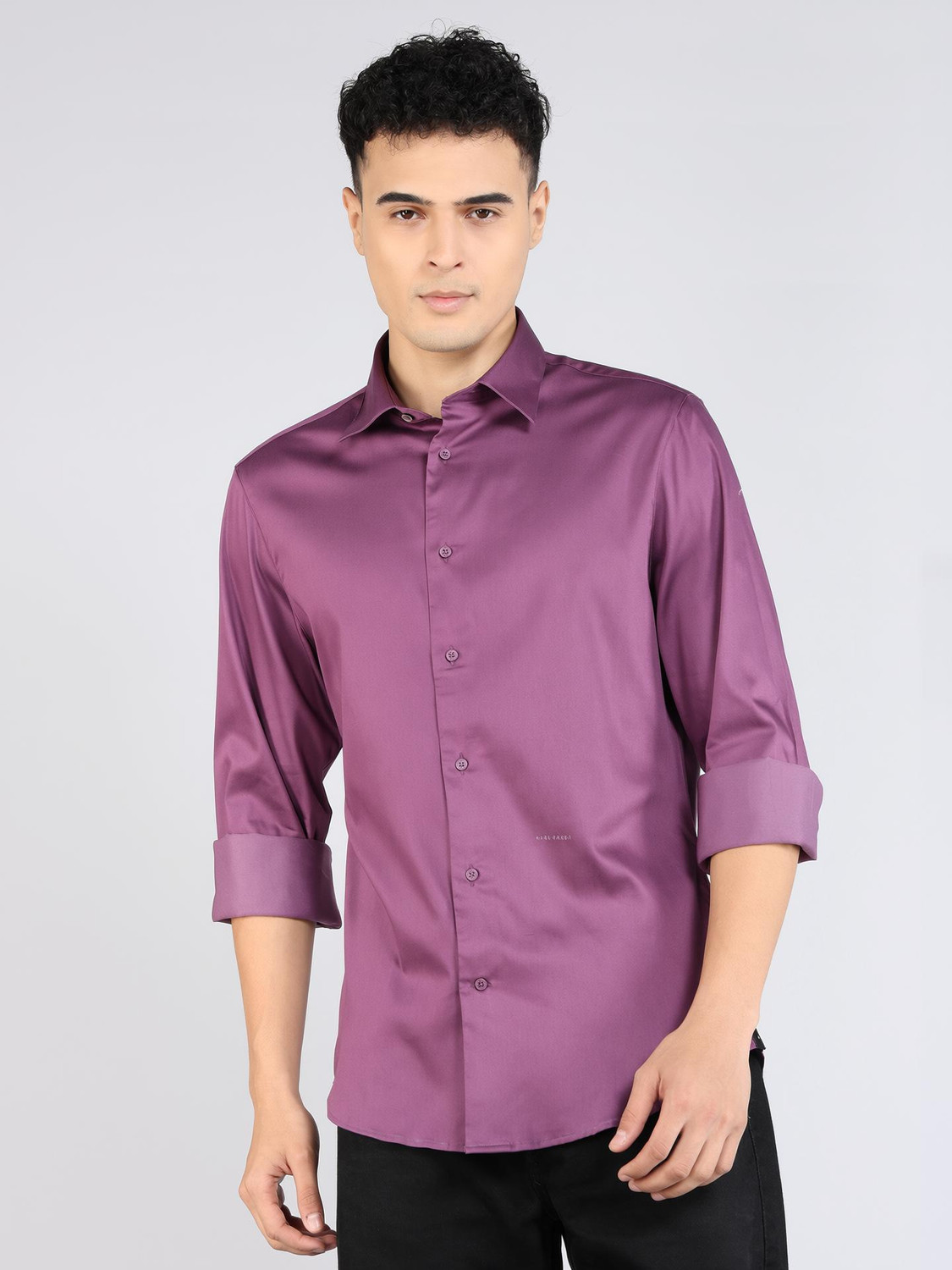 RARE RABBIT Men Regular Fit Solid Casual Shirt - Image 1