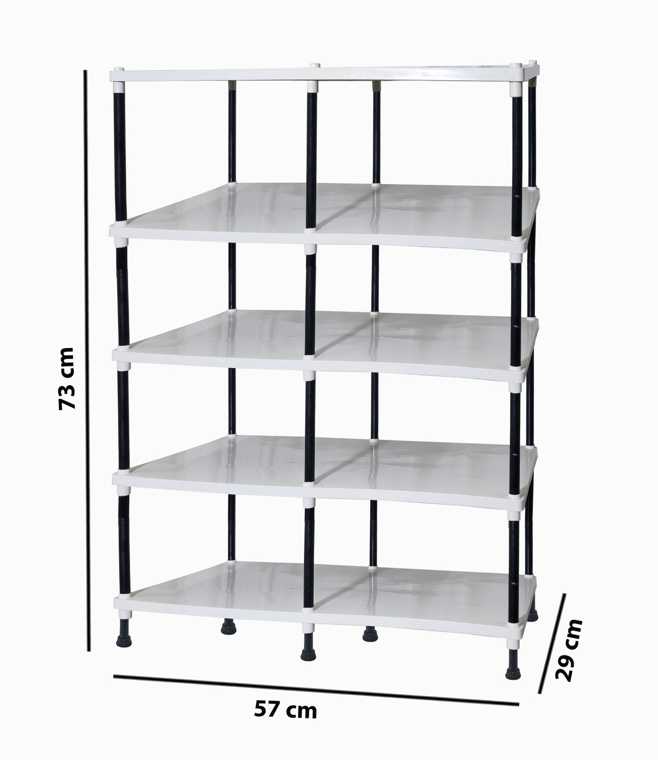 Image of FurniGully 5 Layer Multiuse Wardrobe Storage Rack for Home |Durable & Portable Metal Pipe Carbon Steel Collapsible Wardrobe (Finish Color - 5L, MATTE, Knock Down)