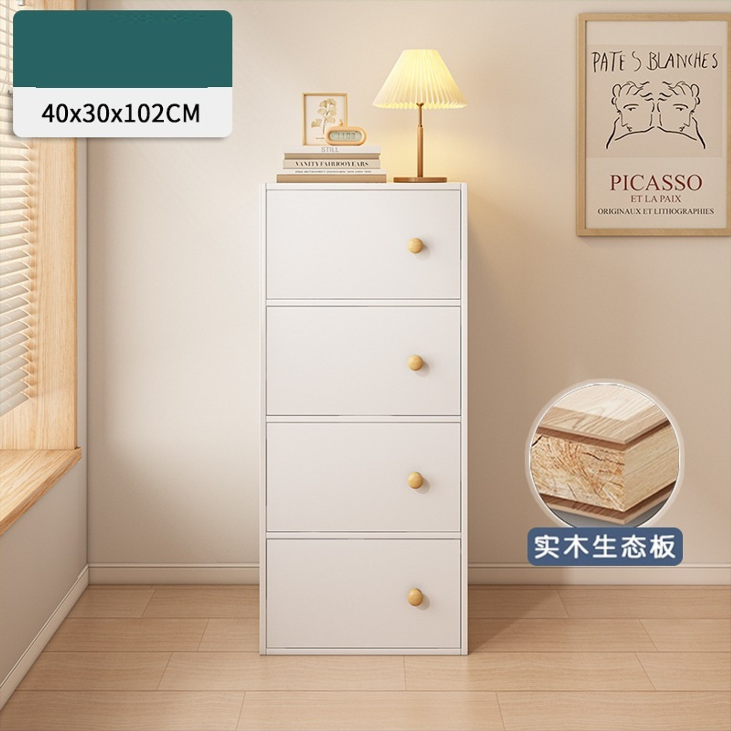 Image of Hemovia 6-Door 6-Shelf Plastic kids Collapsible Cupboard Wood PC Collapsible Wardrobe (Finish Color - White-6, DIY(Do-It-Yourself))