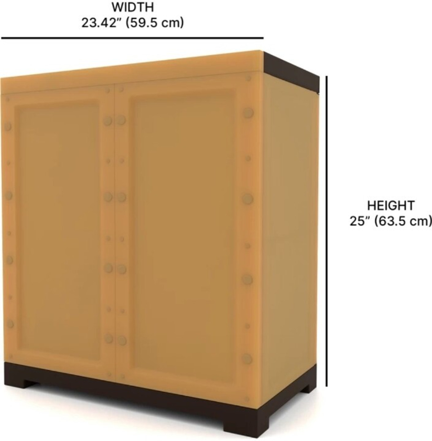 Image of Nilkamal Freedom Mini 09 (FMSC09) Sandy & Dark Brown Plastic Shoe Rack (Sandy and Dark Brown, 3 Shelves, DIY(Do-It-Yourself))