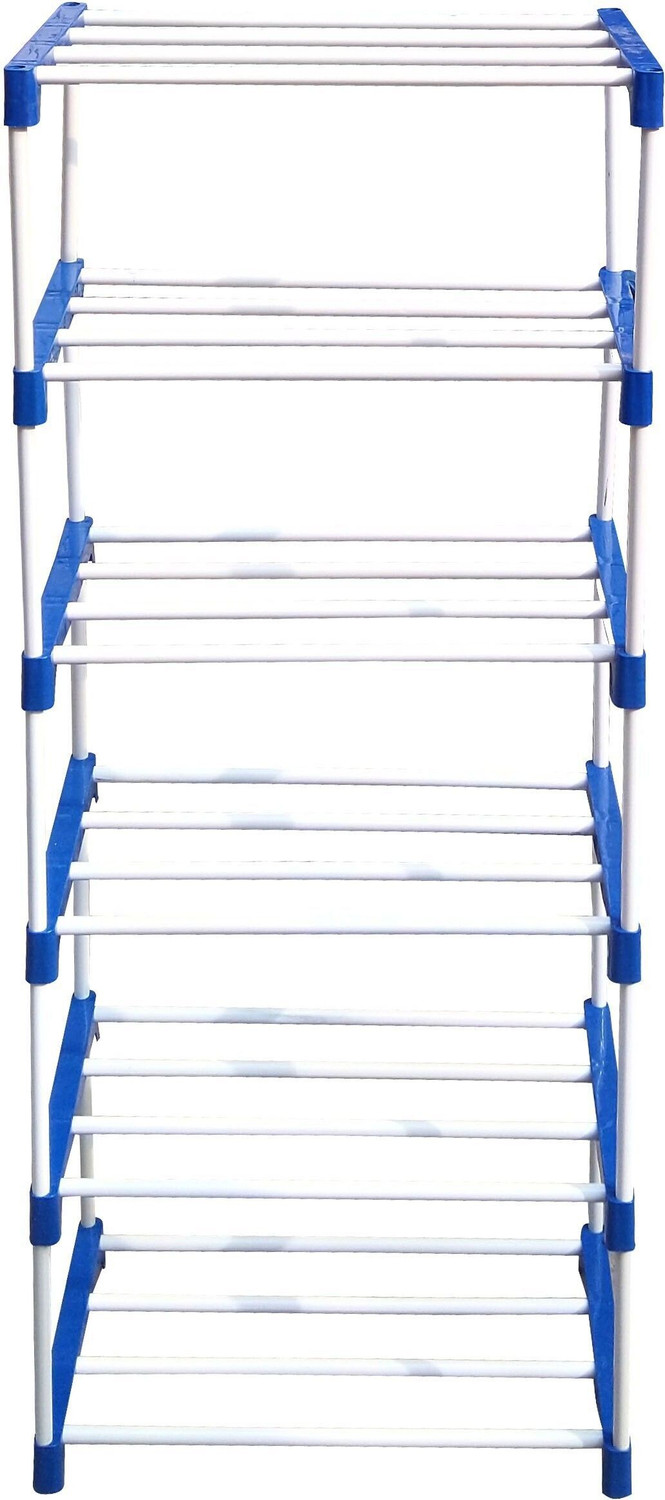 Image of Sasimo 12-Shelf-4-Door Plastic Cubort Shoe Rack Plastic Collapsible Shoe Stand (Grey, 12 Shelves, DIY(Do-It-Yourself))