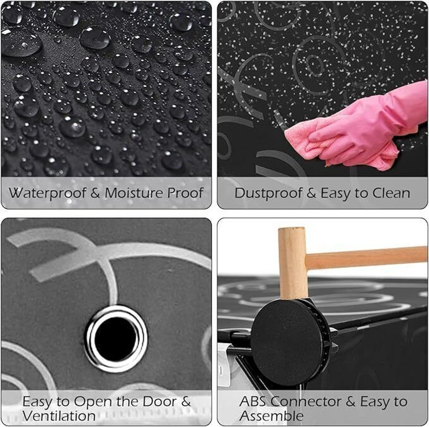 Image of LOOKNSNAP 12 Door 12 Shelf Plastic Metal Plastic Collapsible Shoe Stand Metal, Plastic Shoe Stand (BLACK, 12 Shelves, DIY(Do-It-Yourself))