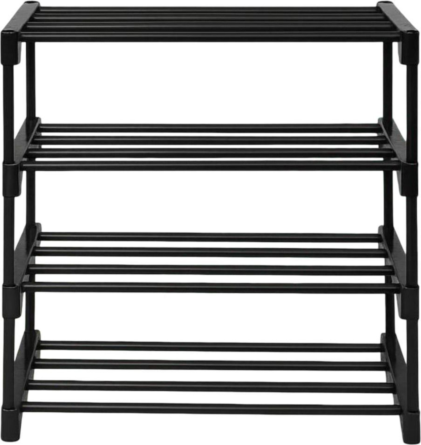 Image of LOOKNSNAP 8 Door 16 Shelf Plastic Metal Plastic Collapsible Shoe Stand Metal, Plastic Shoe Stand (Off White, 16 Shelves, DIY(Do-It-Yourself))