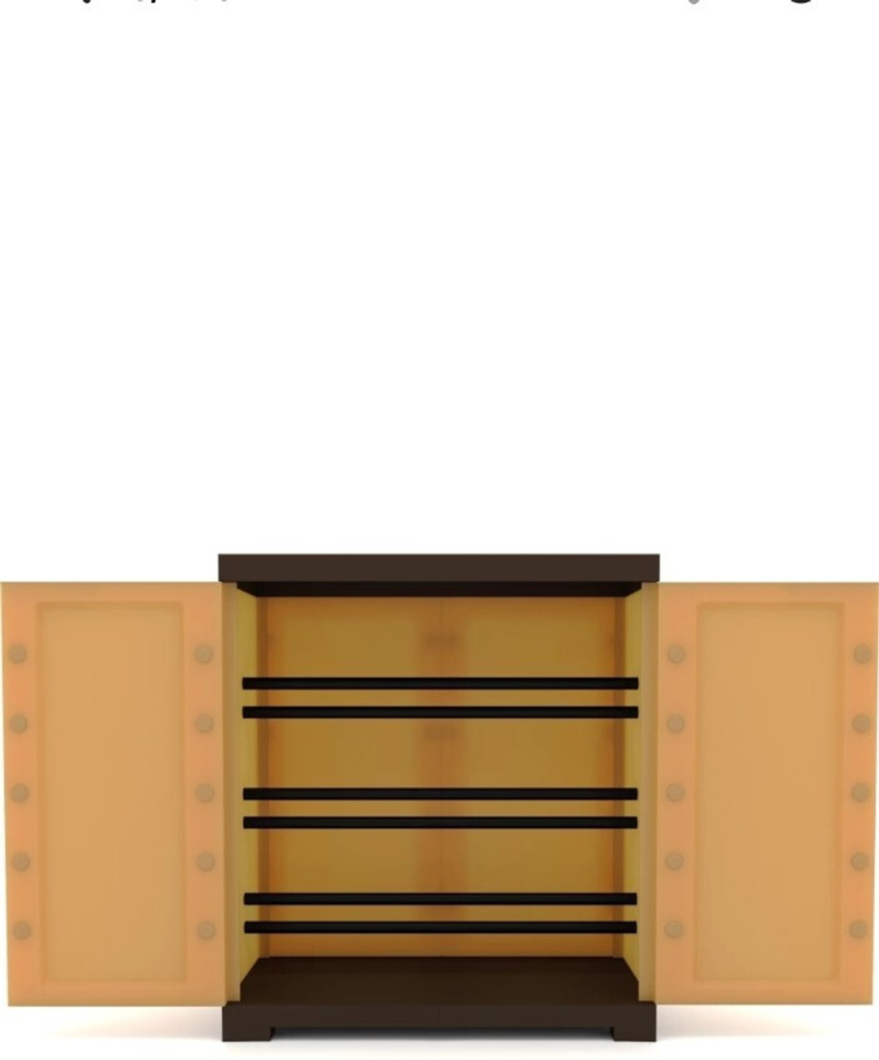 Image of Nilkamal Freedom Mini 09 (FMSC09) Sandy & Dark Brown Plastic Shoe Rack (Sandy and Dark Brown, 3 Shelves, DIY(Do-It-Yourself))