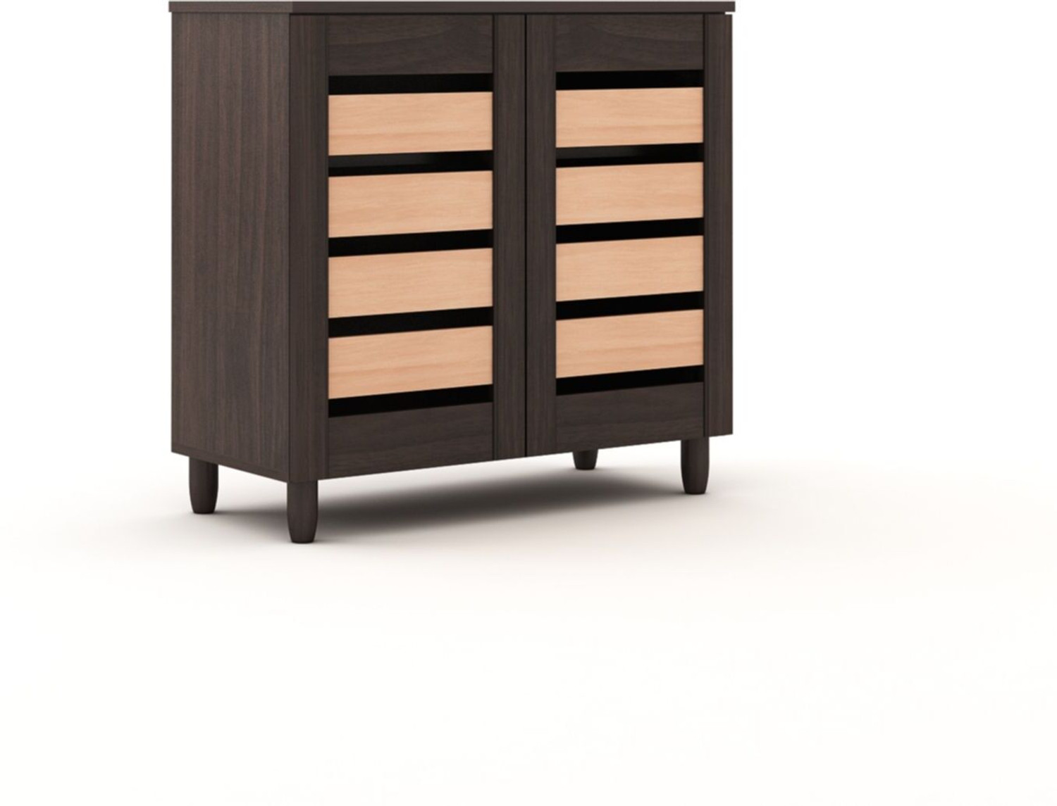 Image of Flipkart Perfect Homes Ever Fresh Two Door Engineered Wood Shoe Rack (Wenge, 3 Shelves, DIY(Do-It-Yourself))