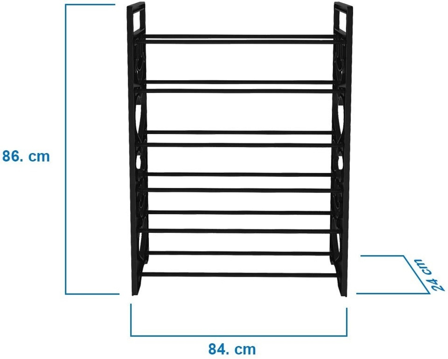 Image of Trendy Delta Premium 6 shelf Plastic And Steel Shoe Rack For Home (24 Pairs) Plastic, Metal Shoe Stand (Gloss, 6 Shelves, DIY(Do-It-Yourself))