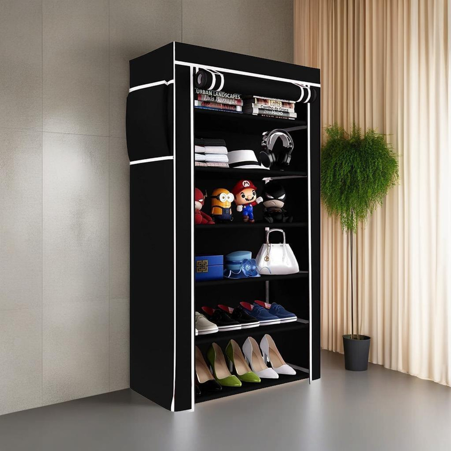 Image of Flipkart Perfect Homes Ever Fresh Two Door Engineered Wood Shoe Rack (Wenge, 3 Shelves, DIY(Do-It-Yourself))