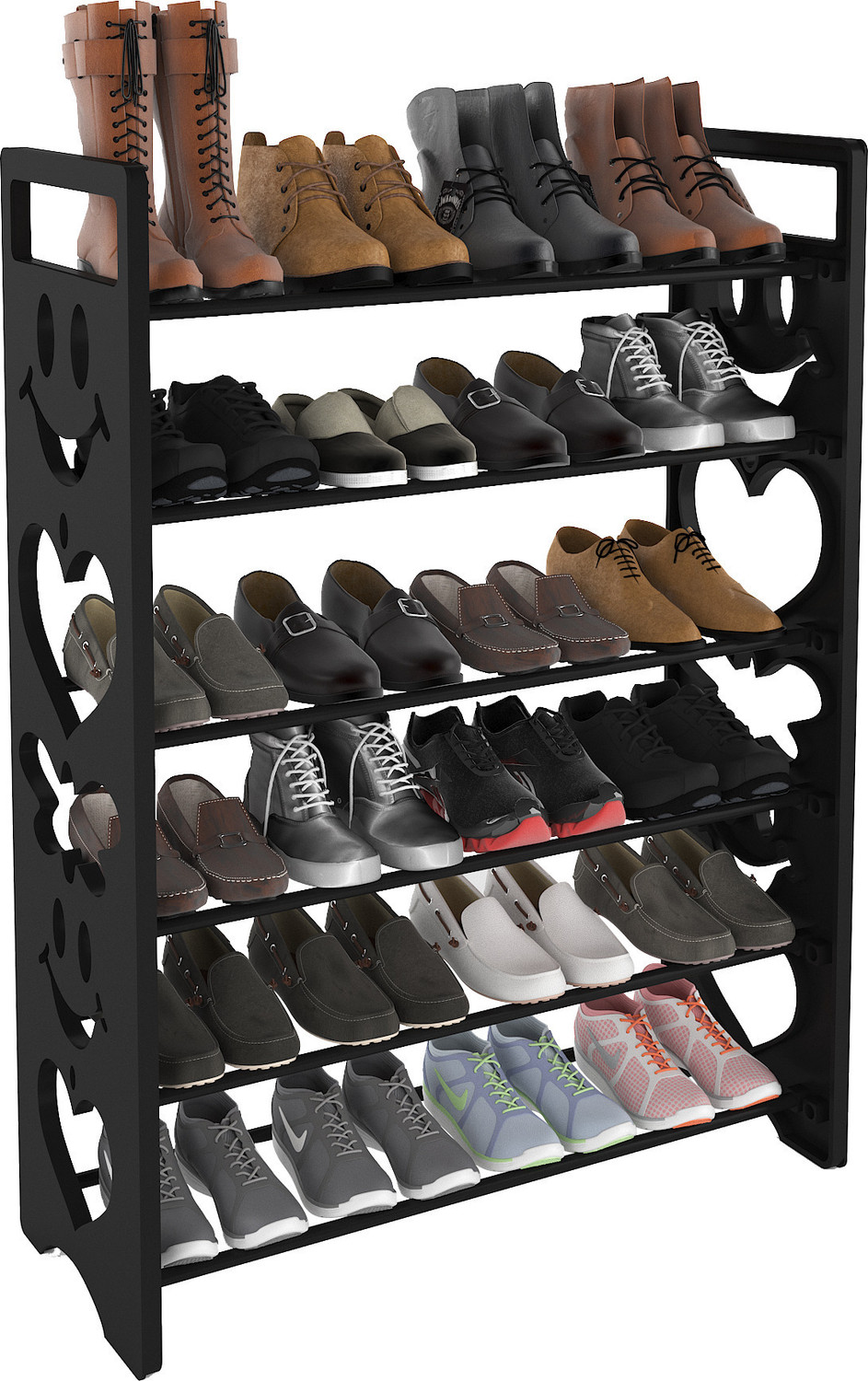 Image of Trendy Delta Premium 6 shelf Plastic And Steel Shoe Rack For Home (24 Pairs) Plastic, Metal Shoe Stand (Gloss, 6 Shelves, DIY(Do-It-Yourself))