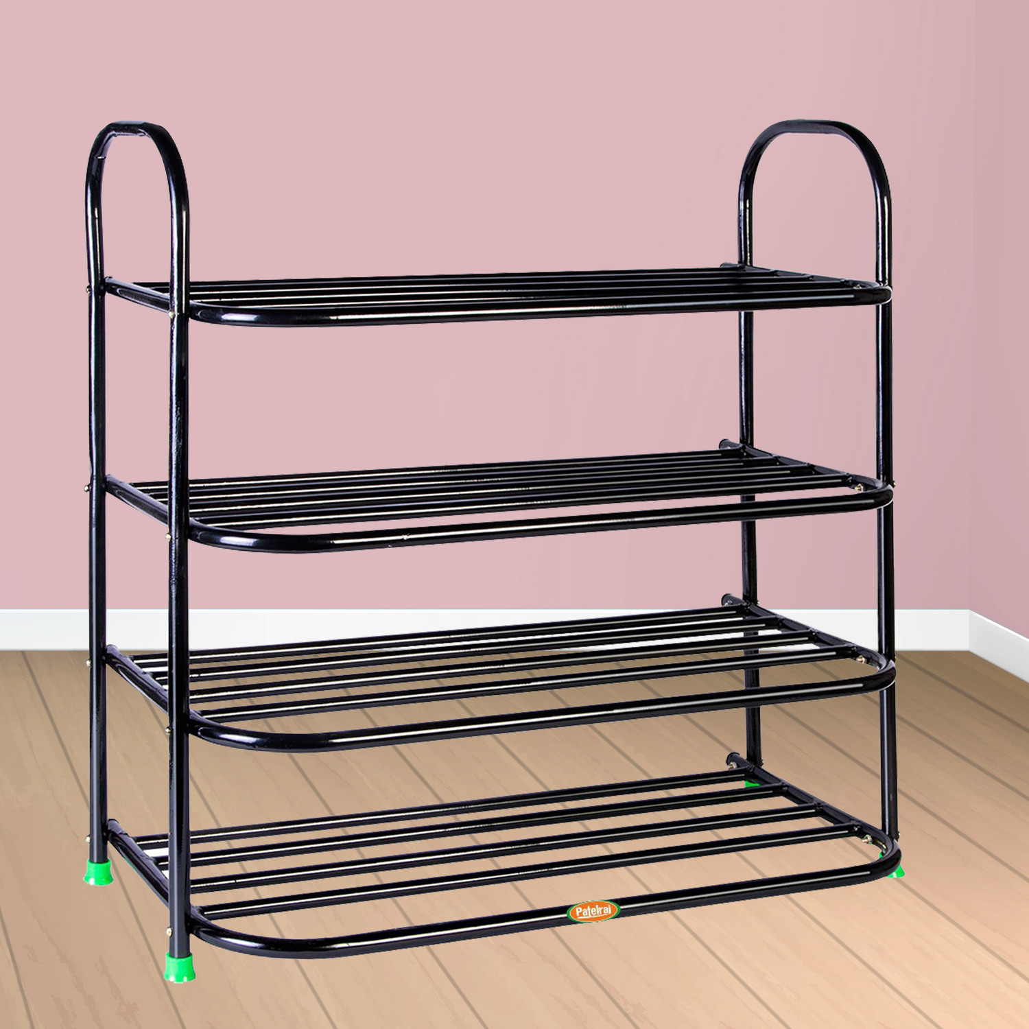Image of LOOKNSNAP 8 Door 16 Shelf Plastic Metal Plastic Collapsible Shoe Stand Metal, Plastic Shoe Stand (Off White, 16 Shelves, DIY(Do-It-Yourself))