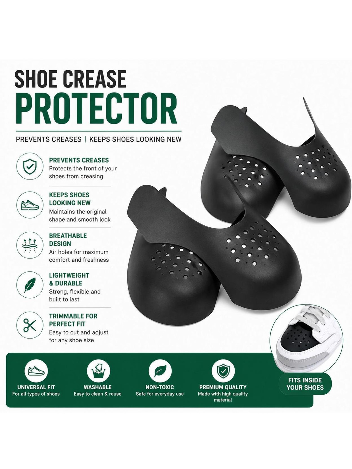 BOOGLE 2 Pairs Shoe Crease Defender - Image 1