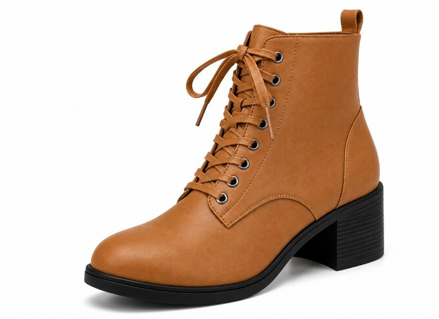 Image of PILLAA Genuine Leather Stylish Girls High Ankle Suede Party Wear Boots For Women (Tan , 8)