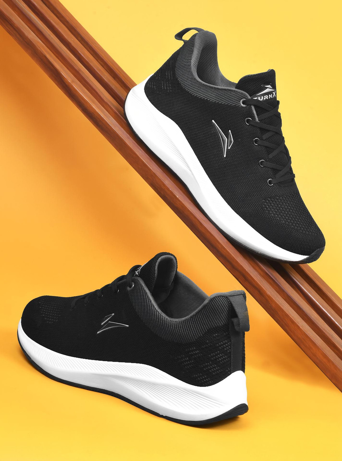 Image of TURNX Lightweight,Comfortable,Trendy,Breathable, Sports Running Shoes For Men (Black , 7)