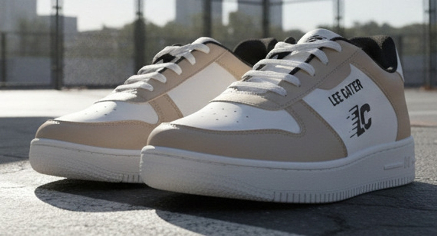 Image of LEE CATER Stylish Durable & Comfortable Lightweight Sneakers For Men (Orange, White , 9)