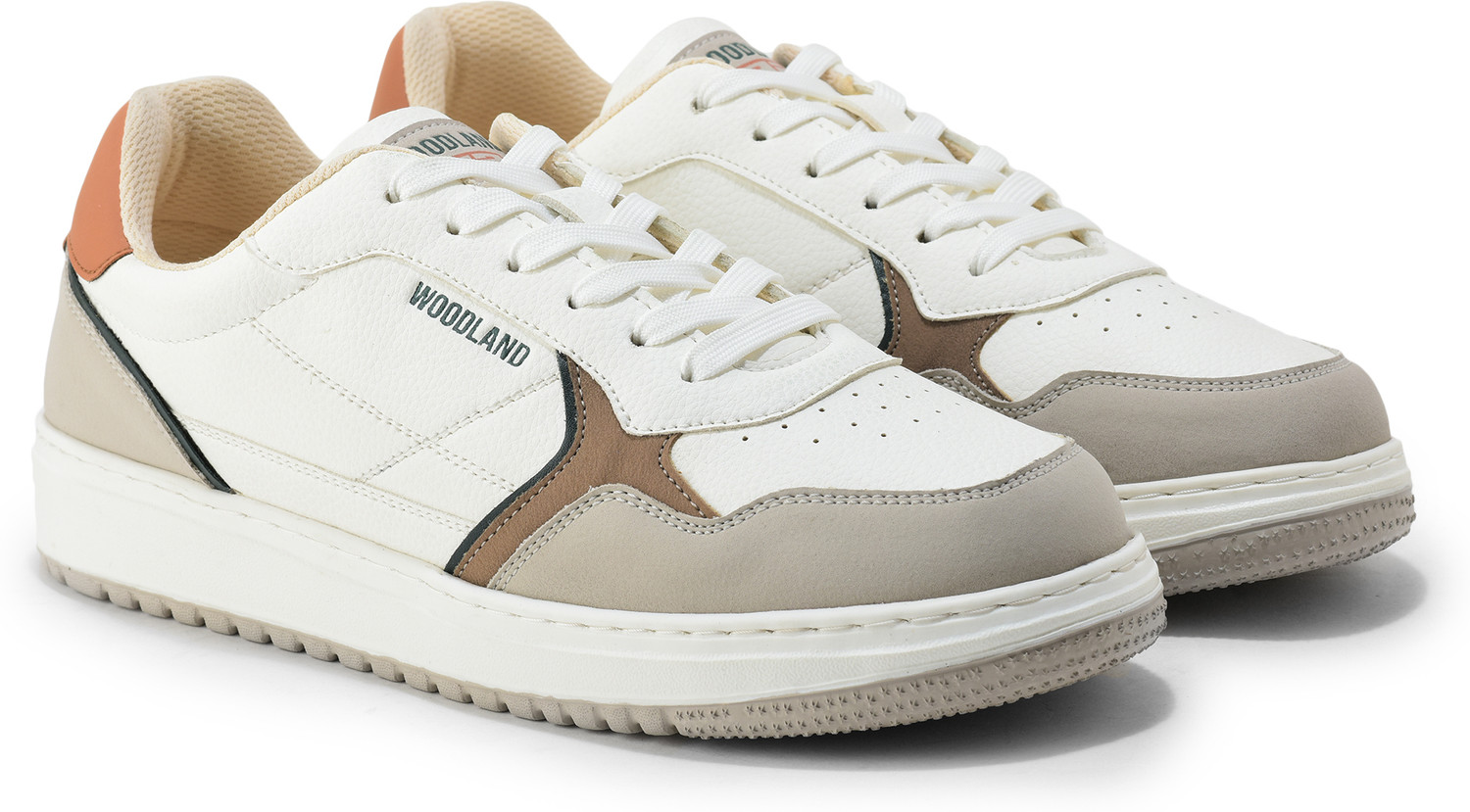 Image of WOODLAND Casual Daily Wear Lightweight Breathable Comfortable Sneakers For Men (White , 7)