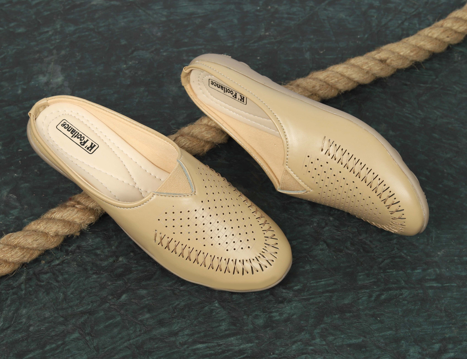 Image of K' Footlance Loafers For Women (Off White , 9)