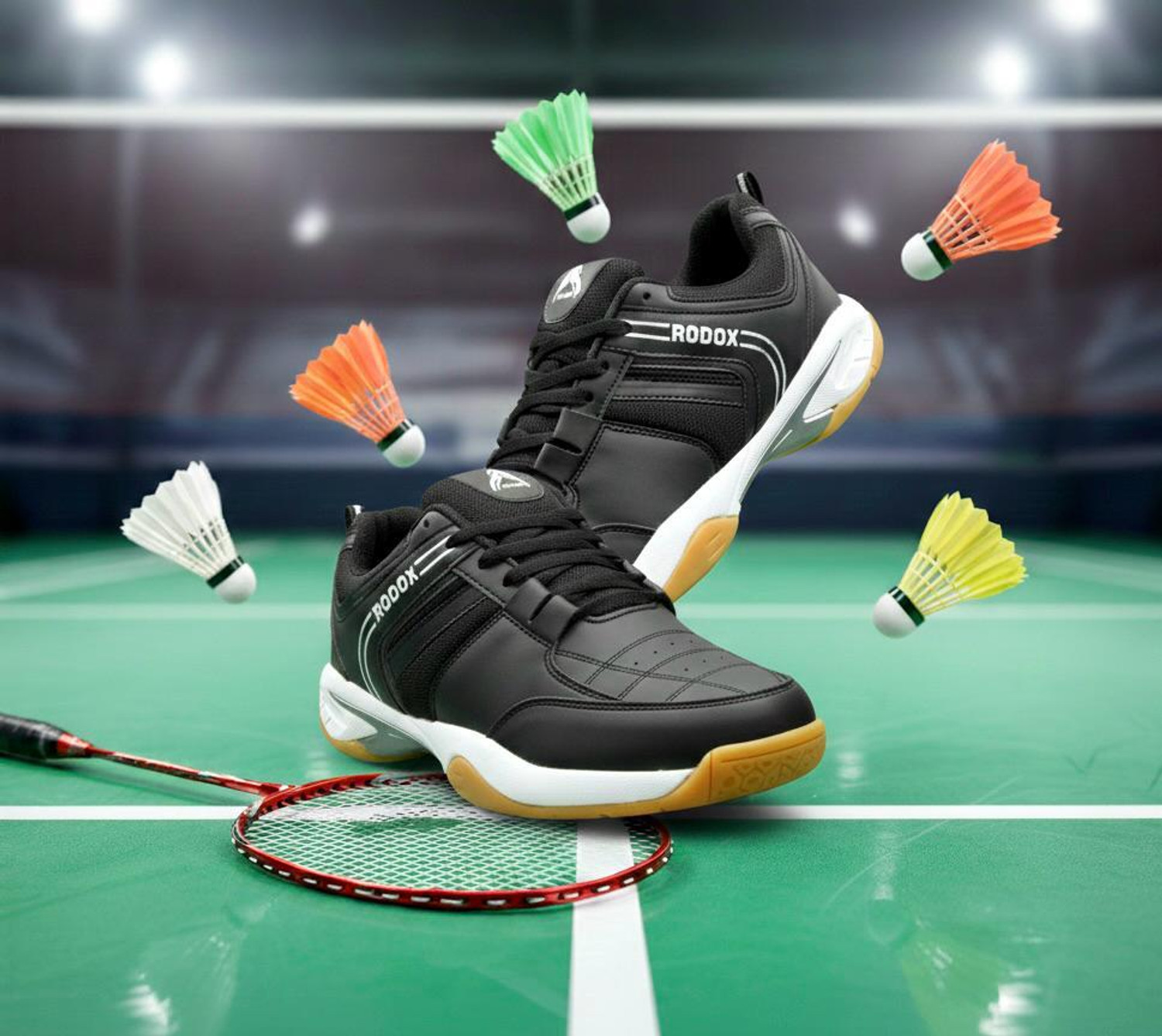 Image of FOOTFIX Men's SPECTRUM Navy Badminton Shoes For Men Badminton Shoes For Men (Blue , 6)