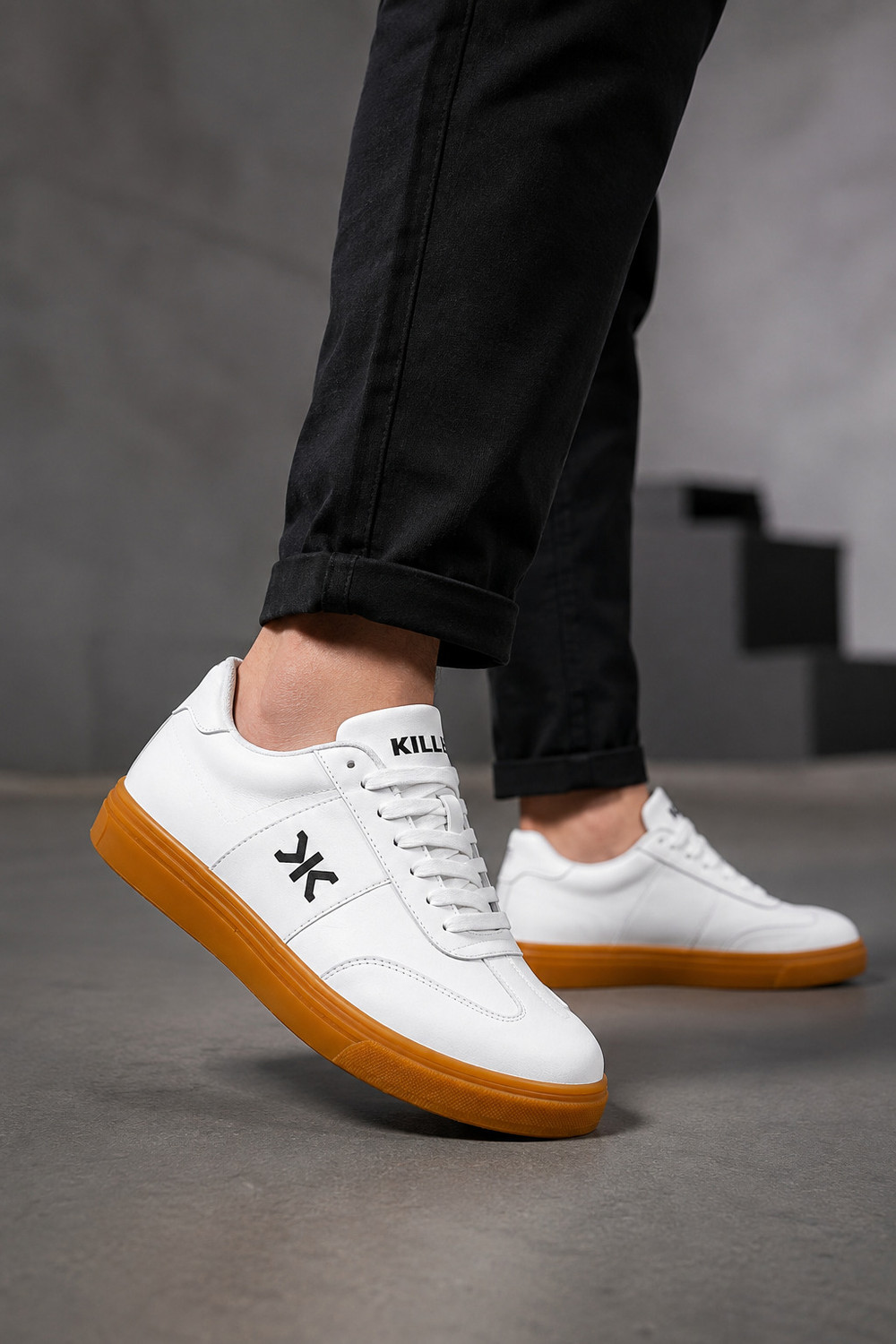Image of Kadak Collection Sneakers For Men (White , 10)