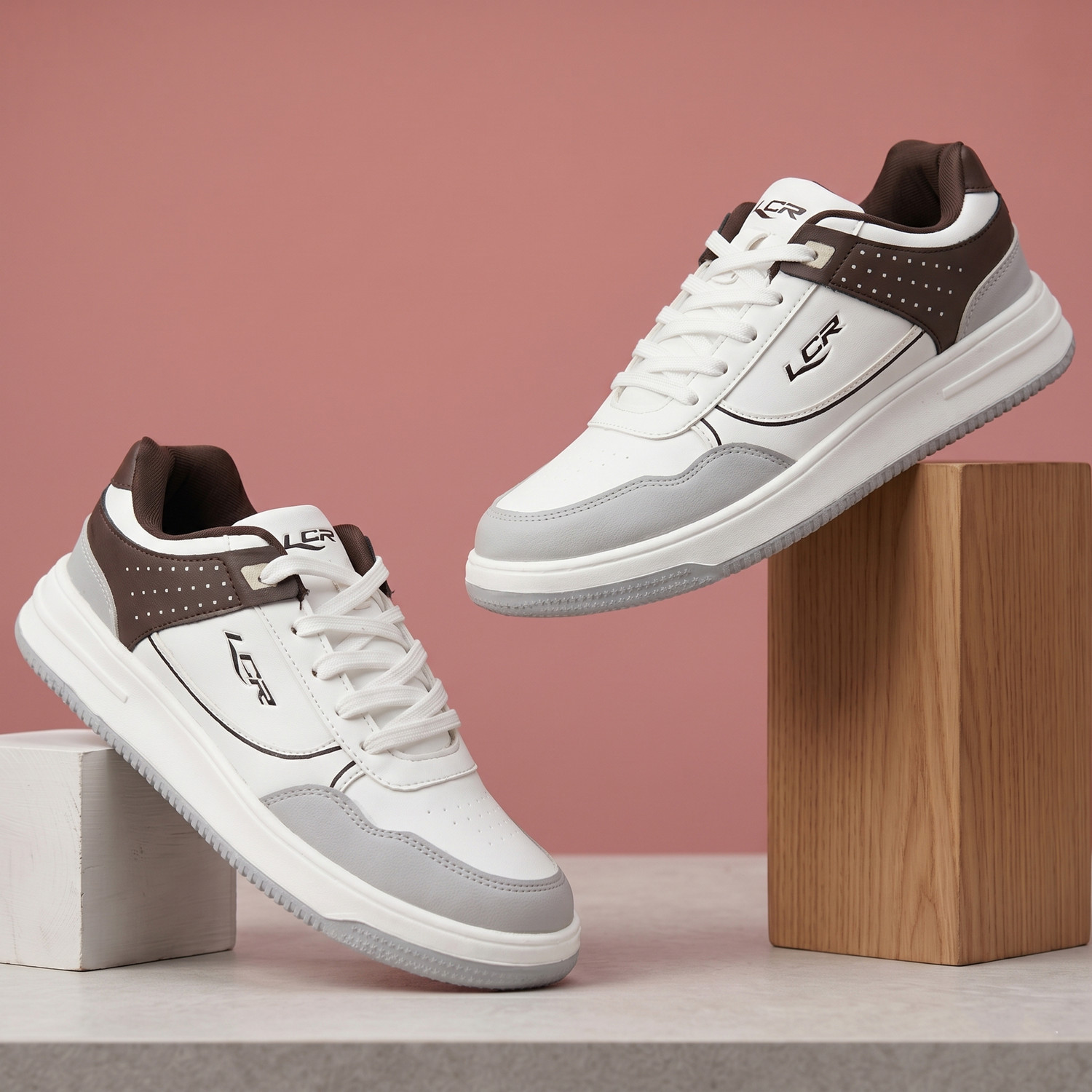 LANCER SNEAKER-7WHT-BRN Men's Sneakers - Image 6