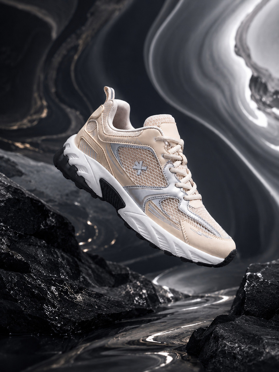 HRX by Hrithik Roshan Men ICON Running Shoes Running Shoes For Men (Beige , 8) - Image 1
