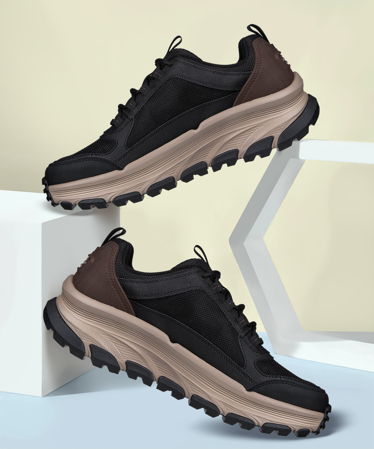 Image of Skechers Men Black outdoor Shoes Sneakers For Men (Black , 9)