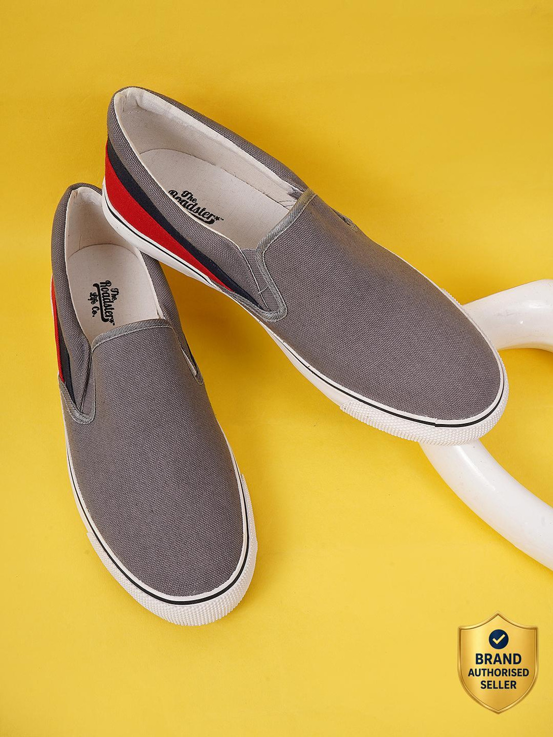 Image of Neemans Cotton Classic Slipon Casual Shoes For Men | Trendy & Stylish Slip On Sneakers For Men (Grey , 12)