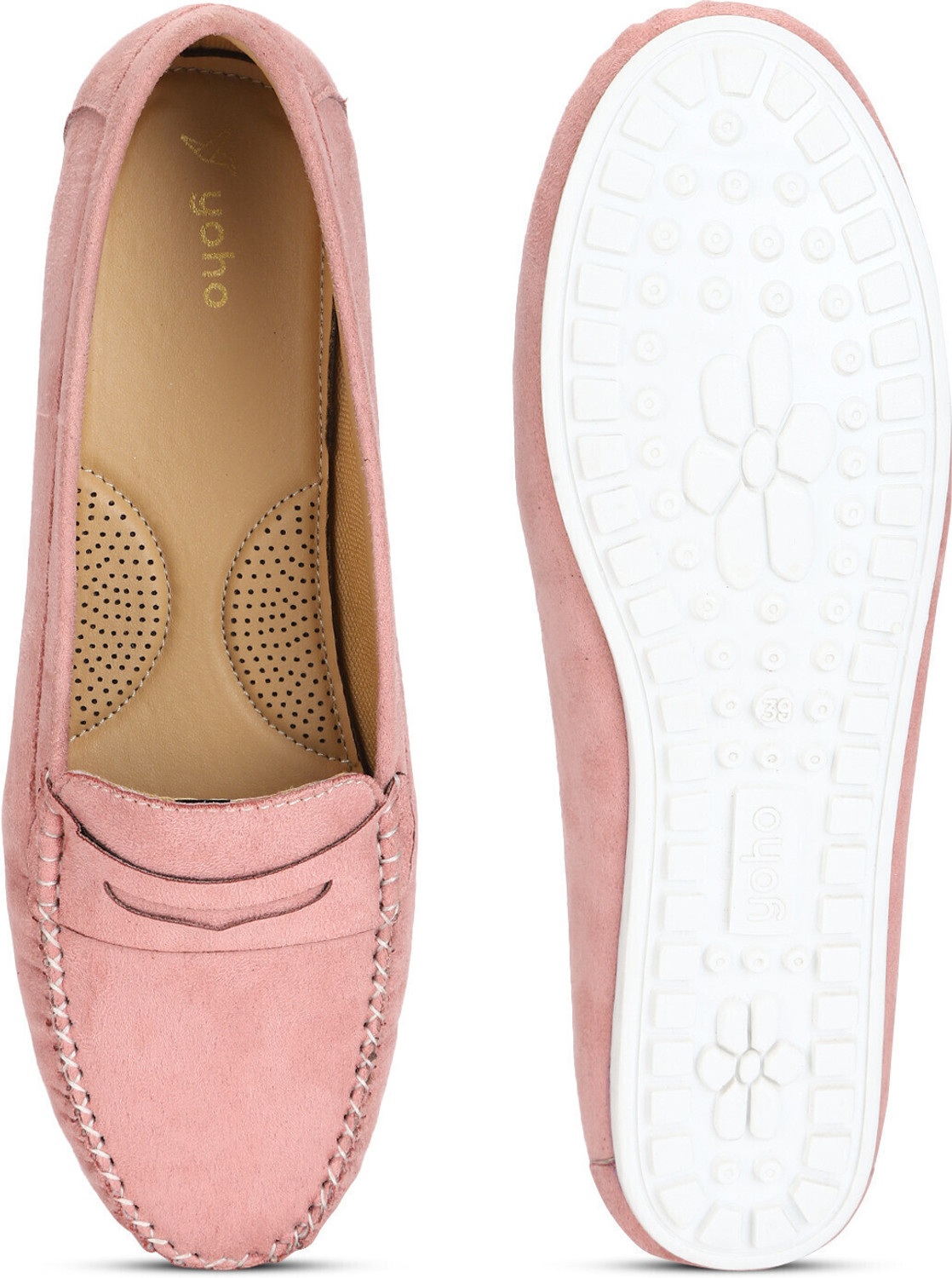 Image of yoho Bliss Comfortable Slip On Formal Women | Office and Party Wear Shoe Loafers For Women (Pink , 3)